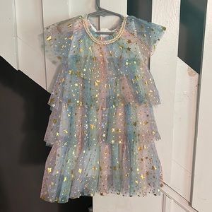 Lola + The Boys, Pastel Stars Dress, Rainbow, Size 4/5